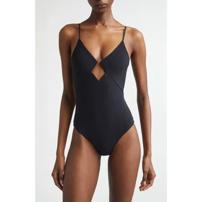 Zimmermann Roselight Diamond Wire One-piece Swimsuit In Black