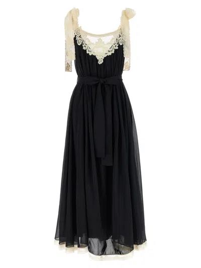 Zimmermann Roselight Lace-trim Maxi Dress In Black