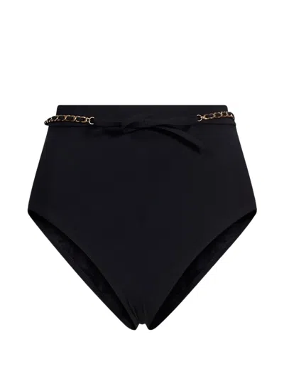 Zimmermann Roselight High-waist Bikini Bottom In Black