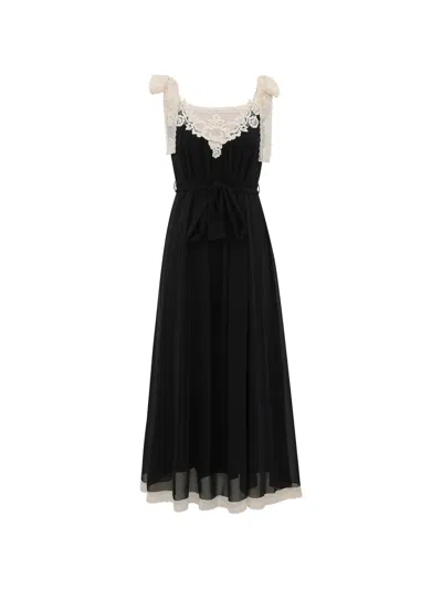 Zimmermann Roselight Lace-trim Maxi Dress In Black