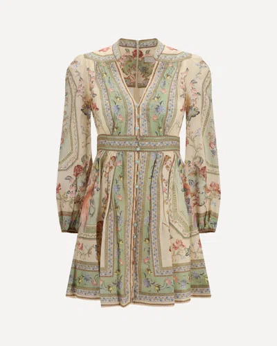 Zimmermann Roselight Mini Dress In Multi
