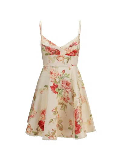 Zimmermann Roselight Picnic Mini Dress In Multi