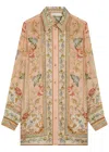 Zimmermann Womens Pink Tapestry Floral Roselight Printed Silk Shirt In Pink