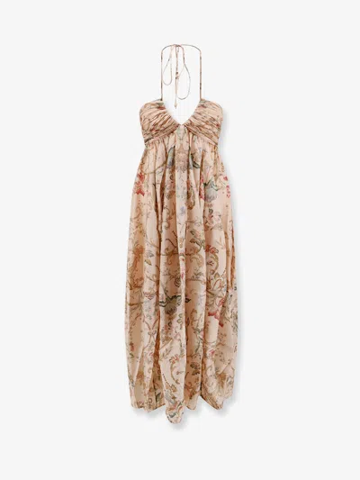 Zimmermann Roselight Silk Dress In Multi