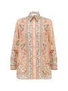 Zimmermann Womens Pink Tapestry Floral Roselight Printed Silk Shirt In Pink