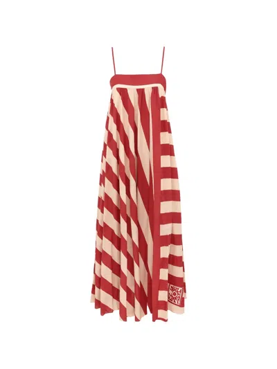 Zimmermann Roselight Stripe-print Maxi Dress In Animal Print