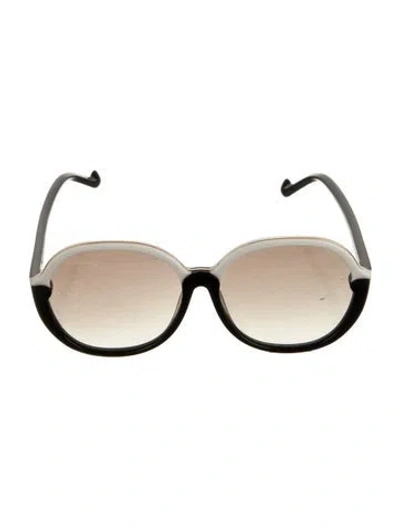 Pre-owned Zimmermann Round Gradient Sunglasses In Black