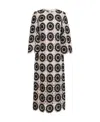 Zimmermann Ginger Long Sleeve Crochet Lace Midi Dress In Multi