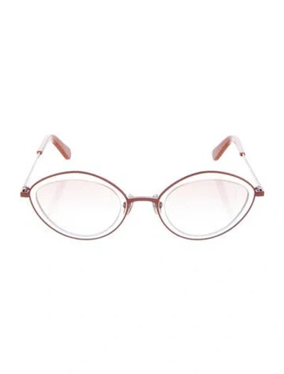 Pre-owned Zimmermann Round Tinted Sunglasses In Orange