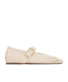 Zimmermann Leather Reef Ballerina Flats In Neutral