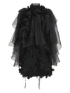 Zimmermann Hypnotic Floral-applique Minidress In Black