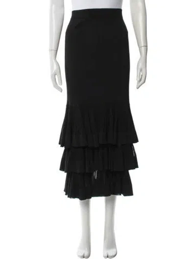 Pre-owned Zimmermann Ruffle Embellishment Midi Length Skirt In Gray