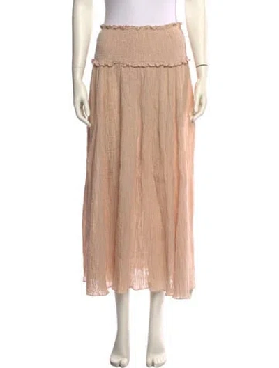 Pre-owned Zimmermann Ruffle Embellishment Midi Length Skirt In Neutral