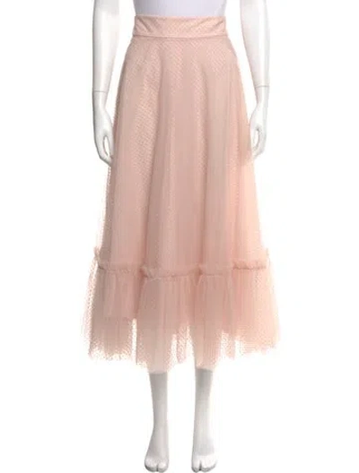 Pre-owned Zimmermann Ruffle Embellishment Midi Length Skirt In Pink