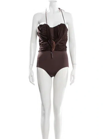 Pre-owned Zimmermann Ruffle Embellishment One-piece In Green