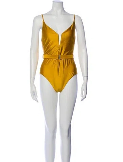 Pre-owned Zimmermann Ruffle Embellishment One-piece In Red