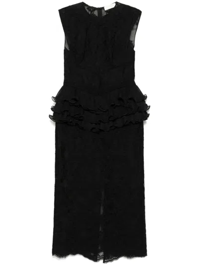ZIMMERMANN CRUSH LACE FRILL DRESS