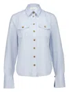 Zimmermann Safari Buttoned Shirt In Blue