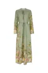 ZIMMERMANN SAGE GREEN SILK WAVERLY BILLOW DRESS