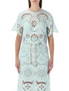 Zimmermann Awaken Light Blue Broderie Anglaise Top In Green