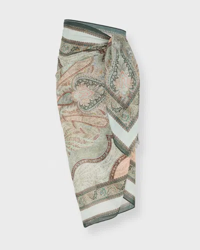 Zimmermann Sarong Printed Cotton Pareo In Multi