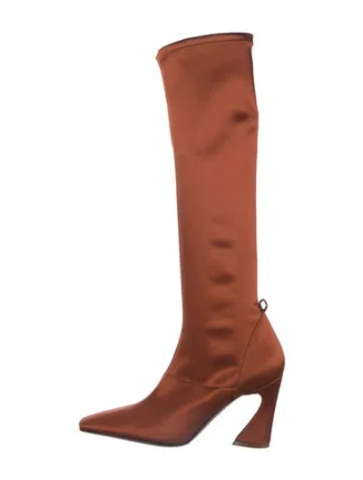 Pre-owned Zimmermann Satin Boots In Orange