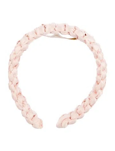 Pre-owned Zimmermann Satin Headband In Pink