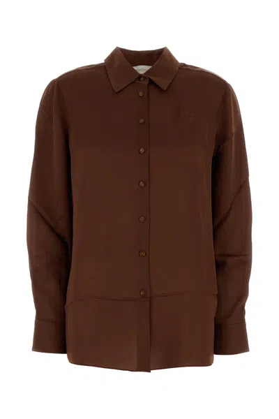 Zimmermann Satin Hypnotic Shirt In Brown