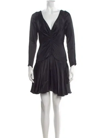 Pre-owned Zimmermann Satin Mini Dress In Black