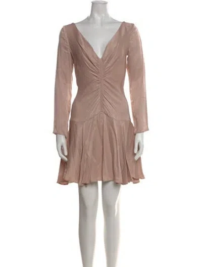 Pre-owned Zimmermann Satin Mini Dress In Pink