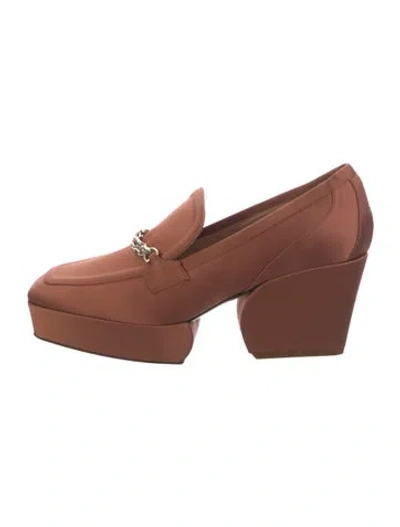 Pre-owned Zimmermann Satin Pumps In Brown