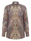Zimmermann Satin Shirt In Brown