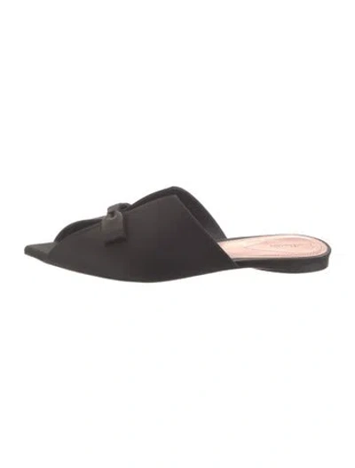 Pre-owned Zimmermann Satin Slides In Black