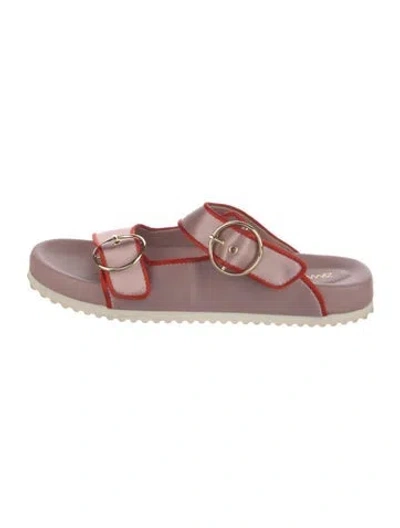 Pre-owned Zimmermann Satin Slides In Pink