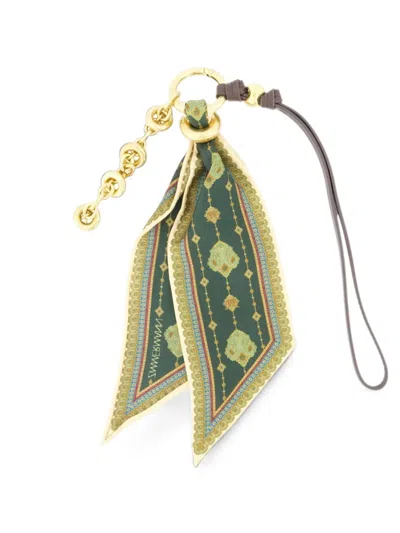 Zimmermann Scarf Bag Charm In Animal Print
