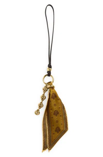 Zimmermann Scarf Bag Charm In Ochre Prism
