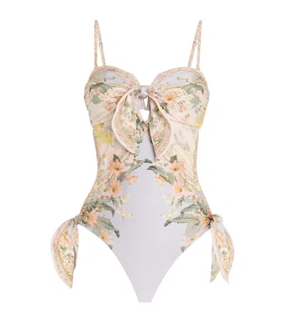 Zimmermann Scarf-tie Wylie Swimsuit In Neutral