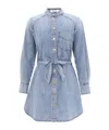 Zimmermann Scoop Dress With Waist Belt And Pockets In Blue