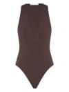 Zimmermann Scoop-neck Bodysuit In Brown