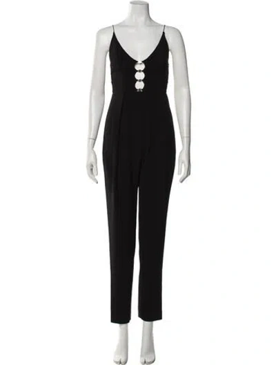 Pre-owned Zimmermann Scoop Neck Jumpsuit In Black