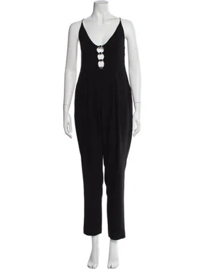 Pre-owned Zimmermann Scoop Neck Jumpsuit In Black