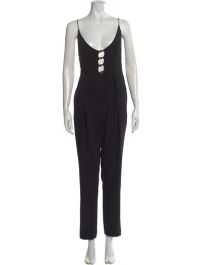 Pre-owned Zimmermann Scoop Neck Jumpsuit In Black