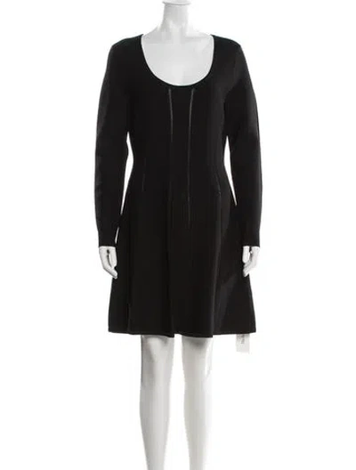 Pre-owned Zimmermann Scoop Neck Knee-length Dress In Black