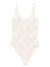 Zimmermann Scoop-neck Lace Bodysuit In Neutrals