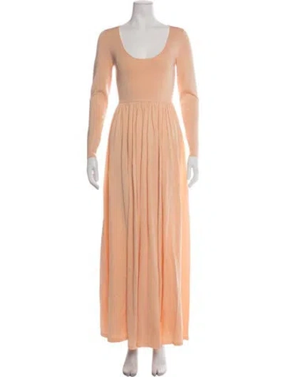 Pre-owned Zimmermann Scoop Neck Long Dress In Neutrals