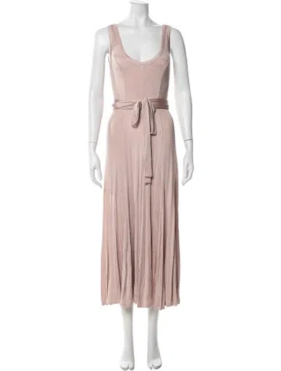 Pre-owned Zimmermann Scoop Neck Long Dress In Pink