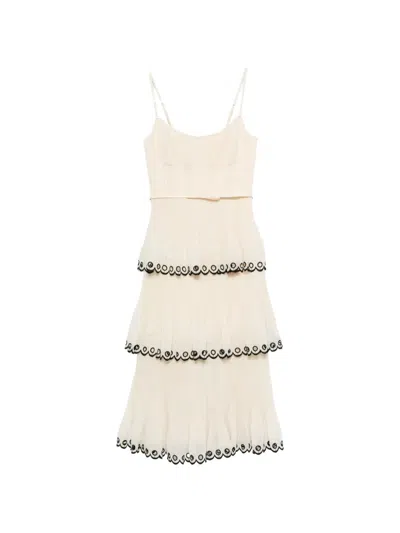 Zimmermann Scoop-neck Midi Dress In Neutral