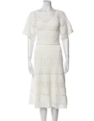 Pre-owned Zimmermann Scoop Neck Midi Length Dress In Neutral