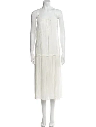 Pre-owned Zimmermann Scoop Neck Midi Length Dress W/ Tags In Neutral