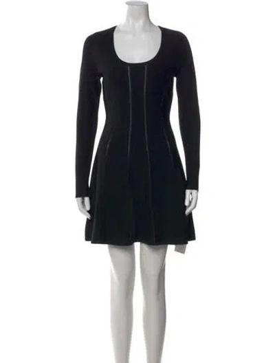 Pre-owned Zimmermann Scoop Neck Mini Dress W/ Tags In Black